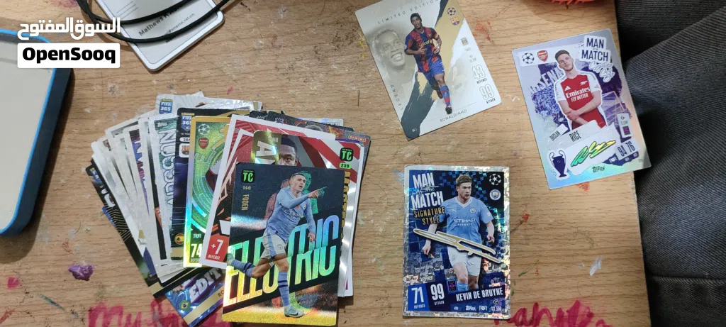Legendary Topps Football Card Collection – Signed Rice & De Bruyne + Icons (With Binder)