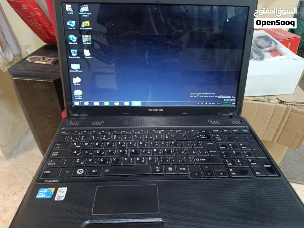 توشيبا intel core i3 windows 8 حجم الشاشه 15.6
