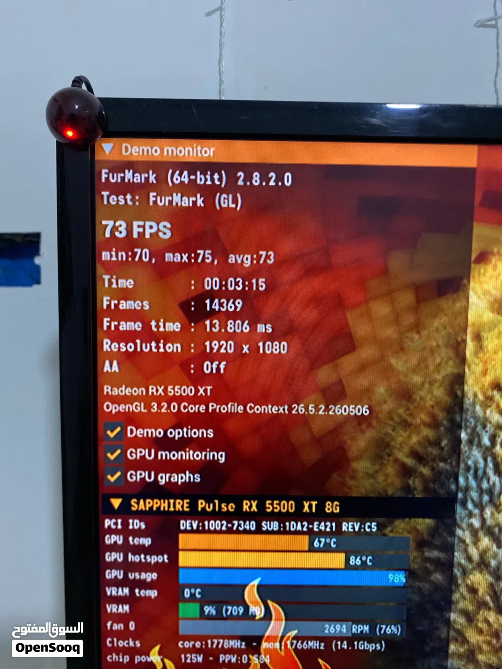 كرت rx5500xt 8GB