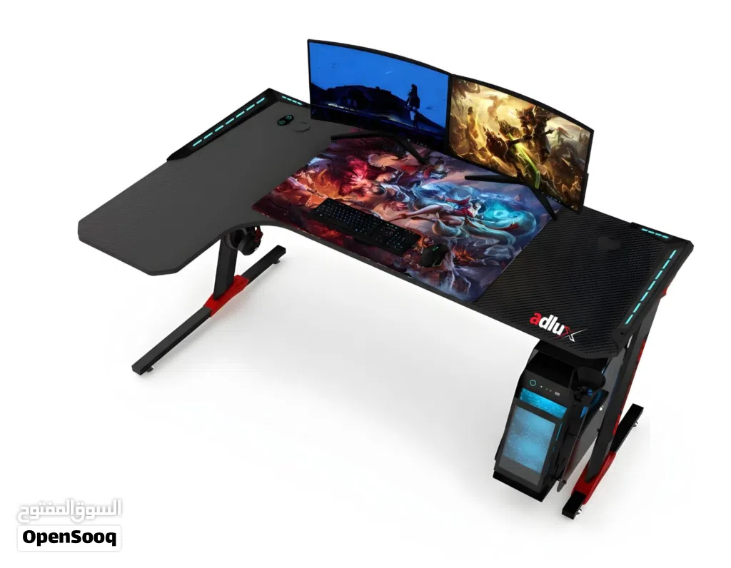 طاولة ألعاب على شكل حرف L gaming table l shape