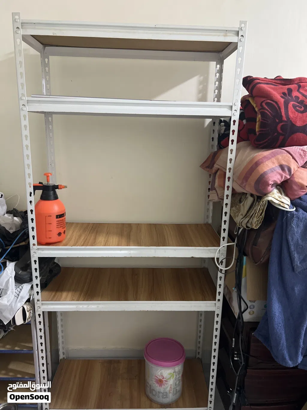 5-Shelf Metal Storage Rack – Good Condition