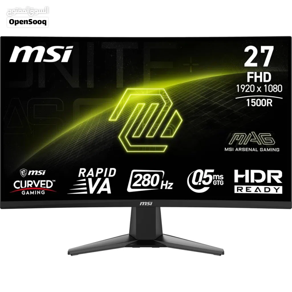 شاشة جيمنج بمواصفات خرافية MSI Monitor MAG 276CXF Gaming Monitor 27 (FHD) 280Hz