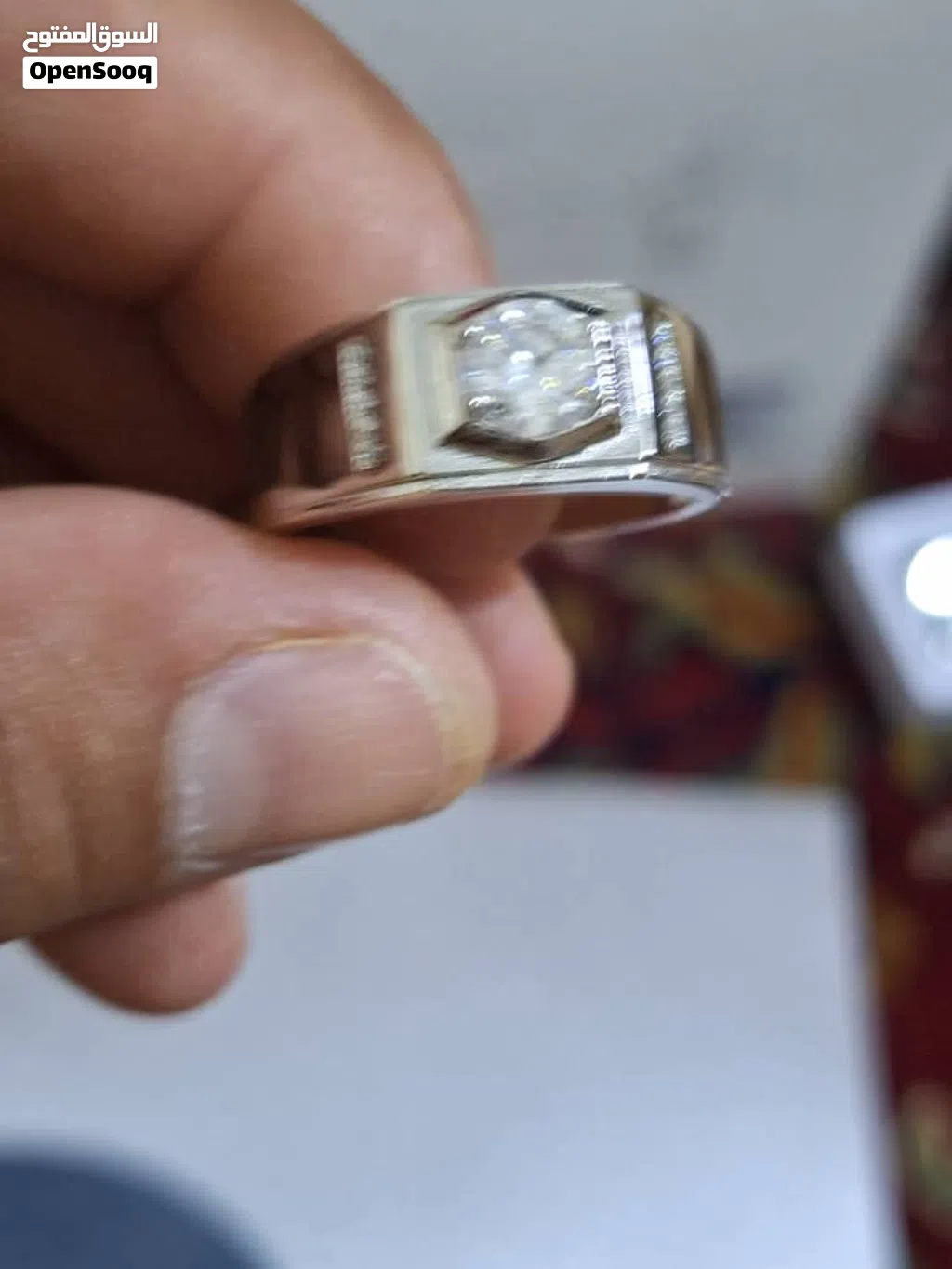 خاتم فضية روديوم معتمد GRA امريكا المنشأ 1ct ابيض vvs1 d شهادة ضمان مدى الحياة