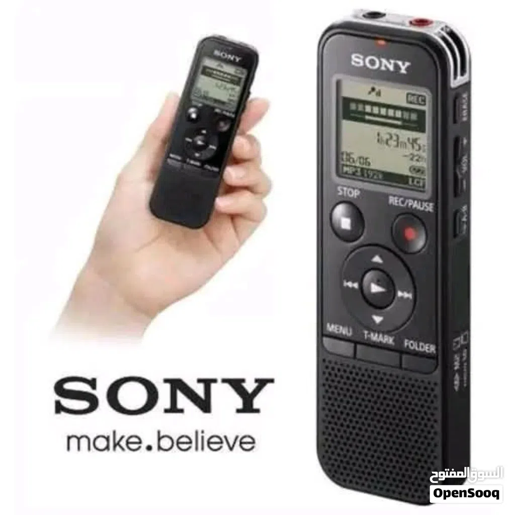 مسجل صوت سوني sony يمكن شبكه ع اي مكسر مصدر صوت وتسجيل مباشره مع تحكم ليفل كامل مزود ب مدخل ميموري خ