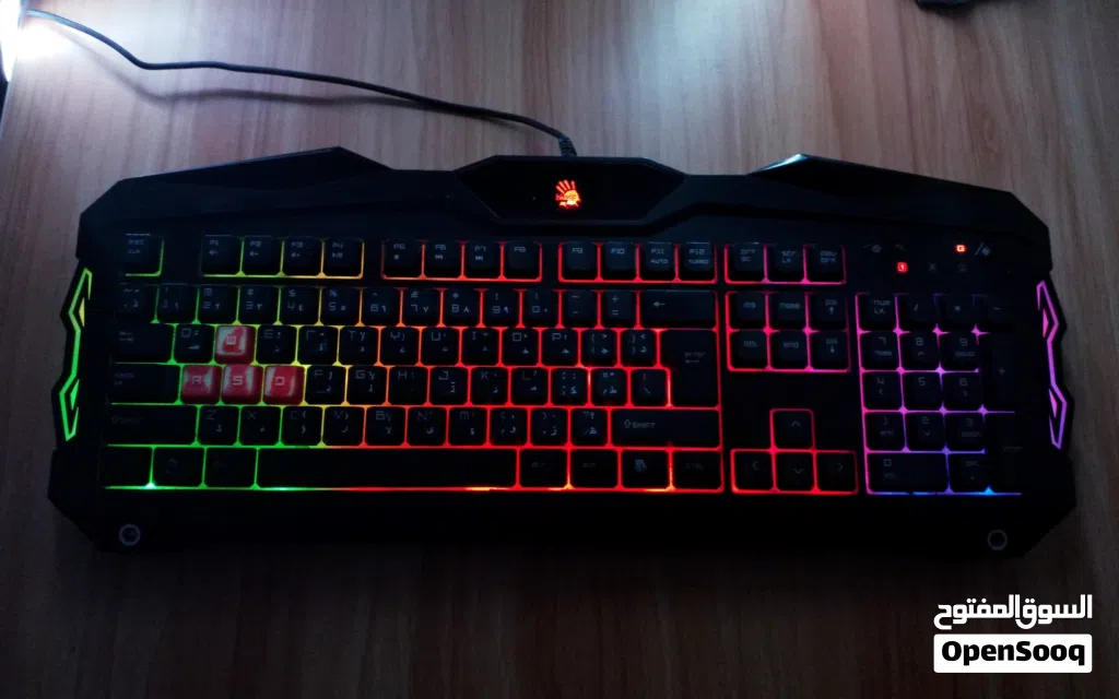 Gaming Keyboard - Bloody (A4Tech) with Red WASD & RGB Backlighting كيبورد قيمنق ماركة Bloody (A4Tec