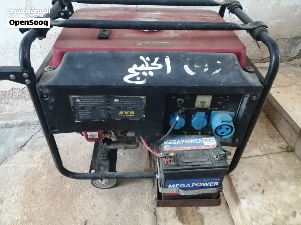 مولد كهرباء مستعمل نظيف جدا هوندا ياباني مستعمل اقل من 20 ساعة 6 كيلو