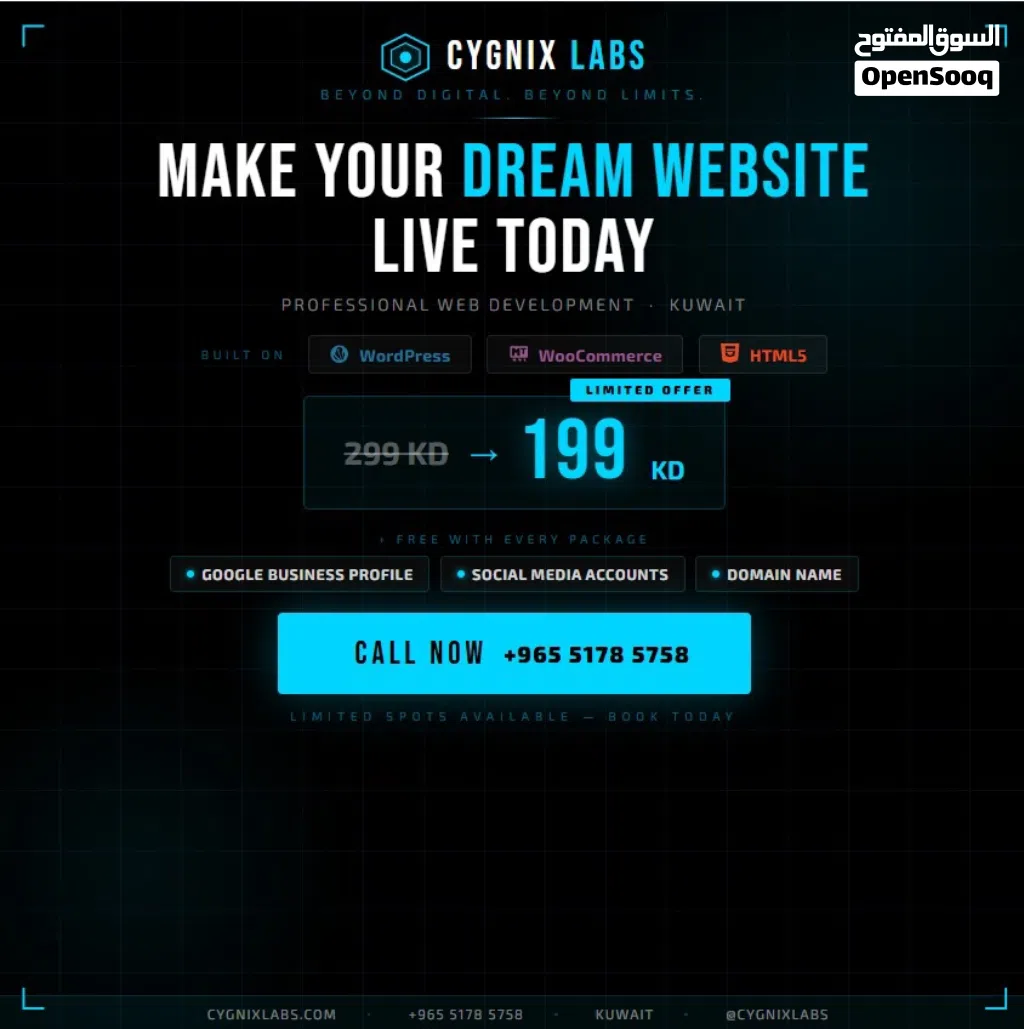 Website E-commerce Store Mobile Application AI Social Media Bots now in Kuwait Cygnix Labs