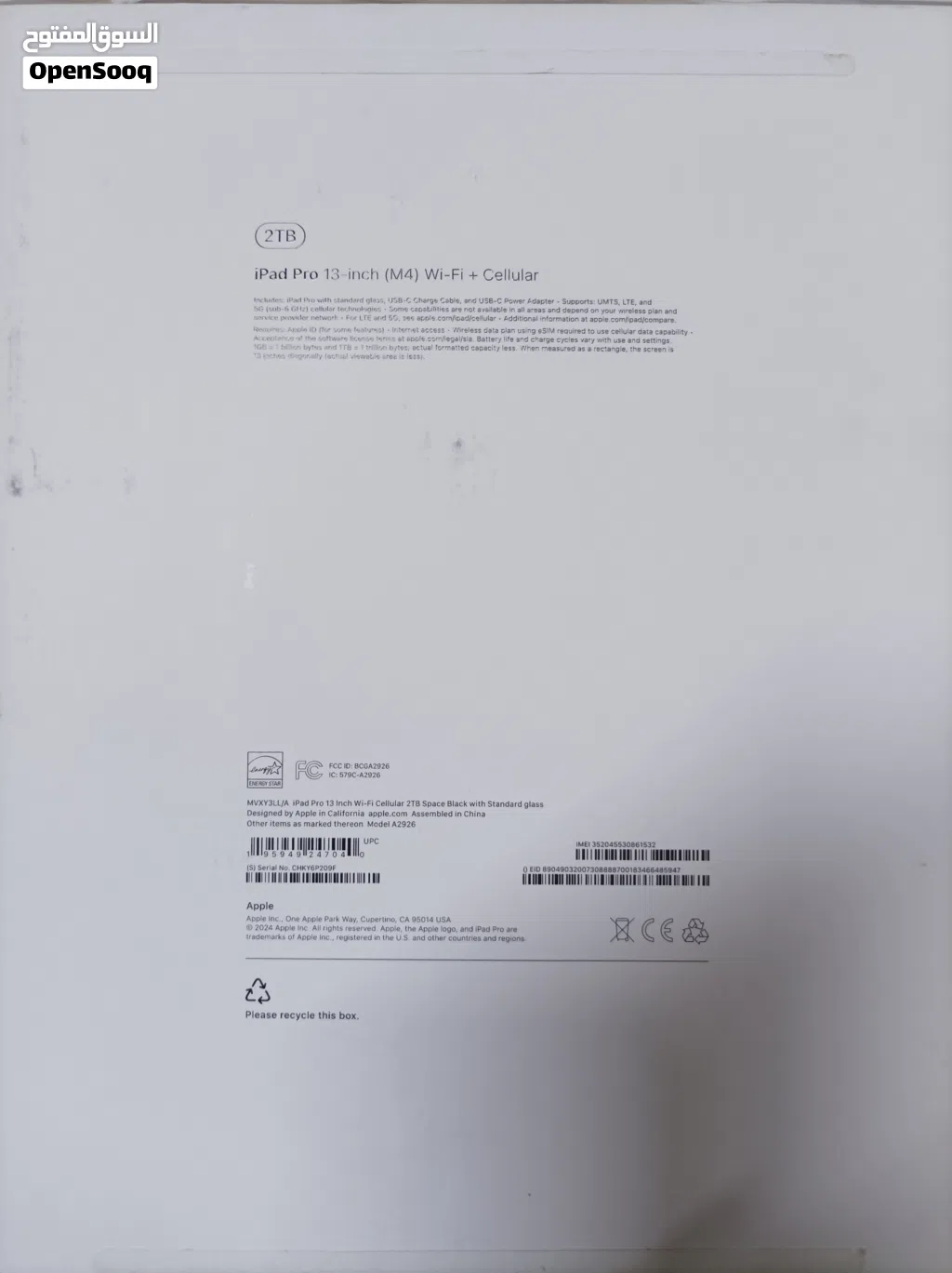 ipad pro 13-inch M4 Wi-Fi + Cellular