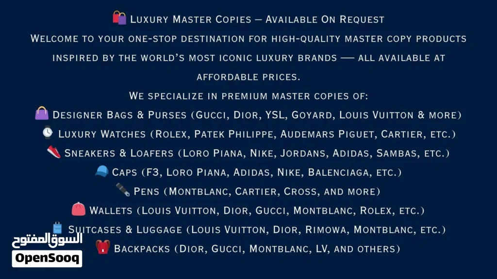 Every type of fashion product available right now.