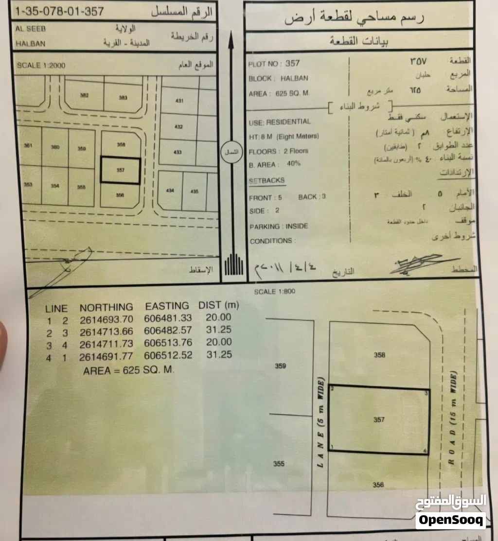 أرض سكنية في بركاء شخاخيط