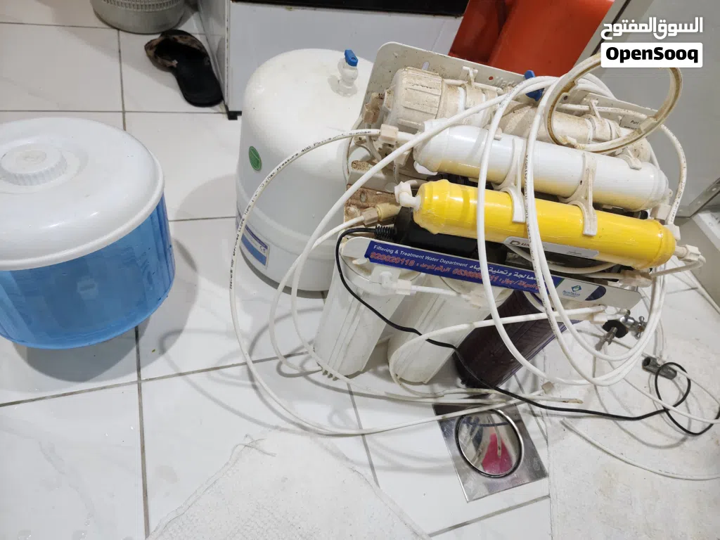 فلتر ماء 6 مراحل مستعمله مع تانك للبرادة