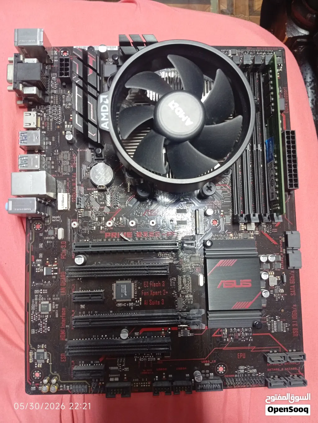 AMD RYZEN 5 2600X ,ASUS PRIME B350-PLUS , CRUCIAL 8GB RAM DDR4 (CPU,MB,RAM ONLY) - SERIOUS BYR