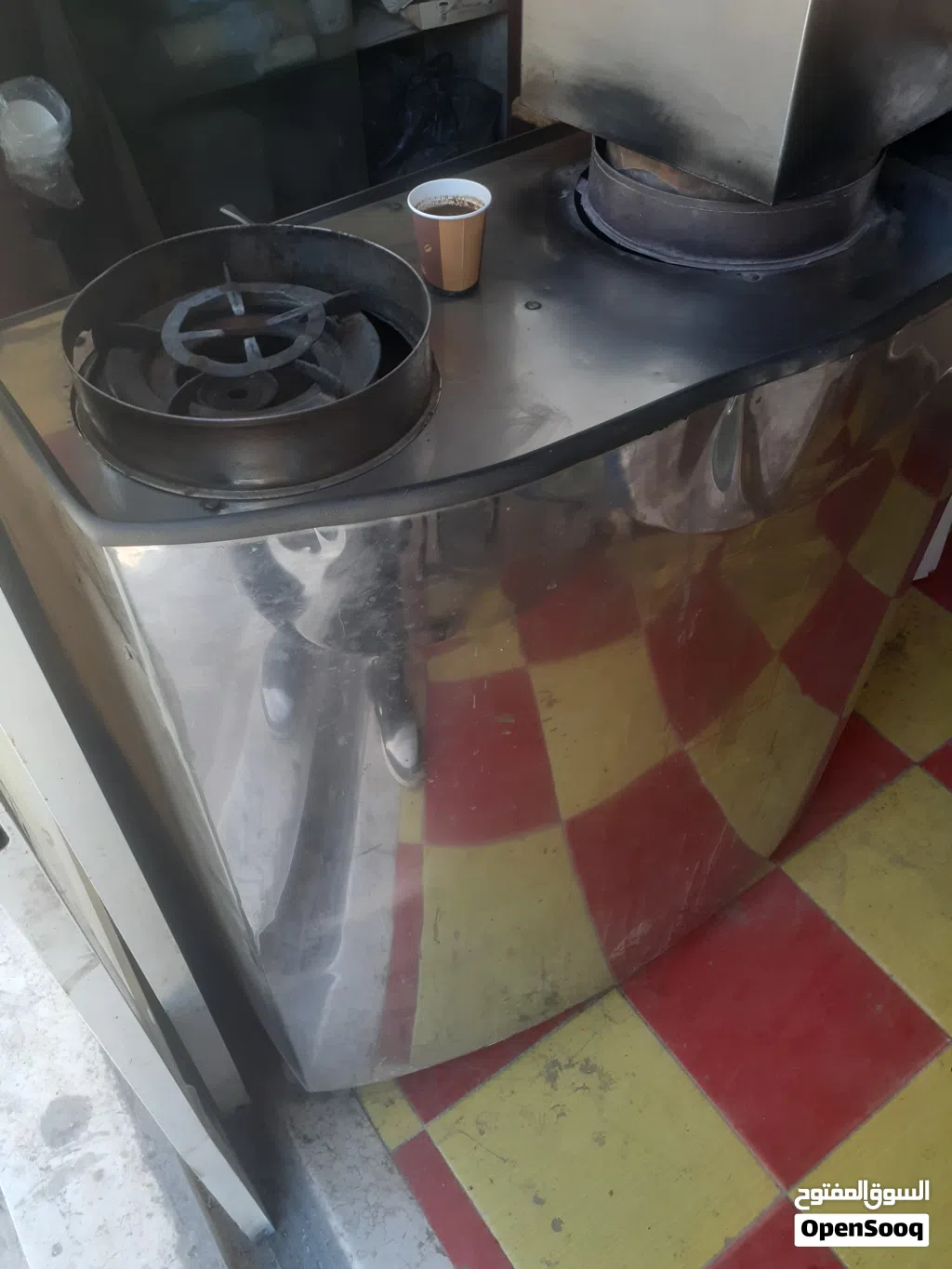 طاولة سخان قهوة ستينلس