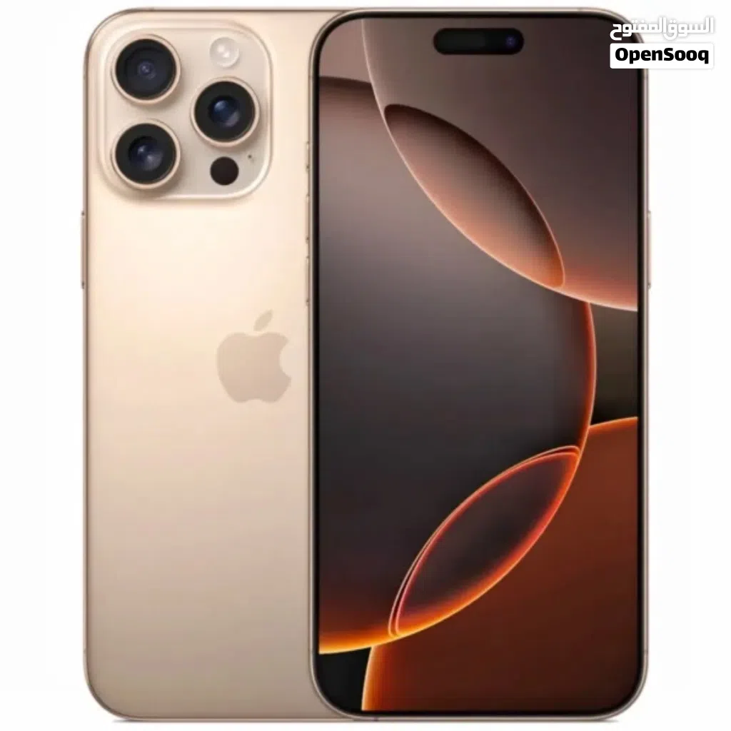 ايفون 16 برو مكس 256 محلي دبل شفره جهاز جديد بمعني كلمه خبش مفش قمه فنضافه بطاريته90% معاه الباكو