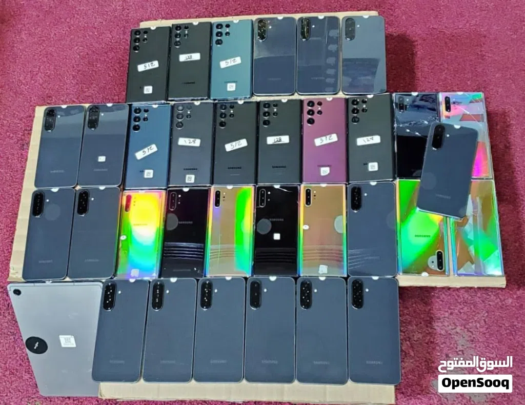 العرض الشامل أجهزة سامسونج متنوعه S22 الترا 512G&128Gونوت 10بلاس وA36 5G وتاب S9 FE 5G الأسعار بلوصف