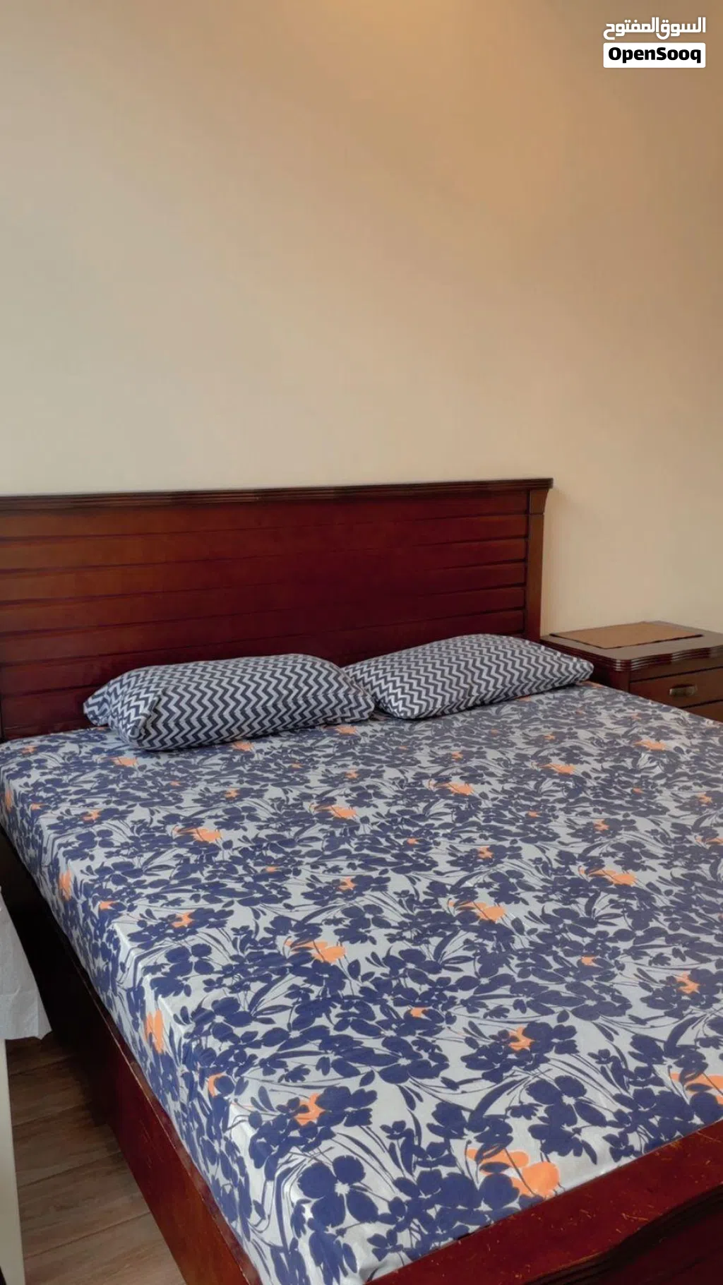 King size bed with very good condition mattress for sale Urgent