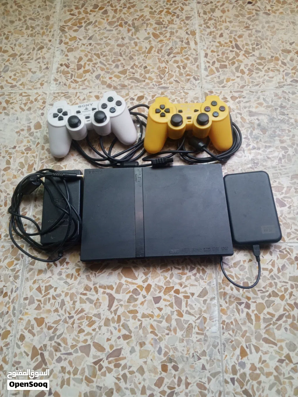 بلاي ستيشن 2 اوربي+ فري ريجن يشغل اقراص وهارد وفلاش + هارد 500GB