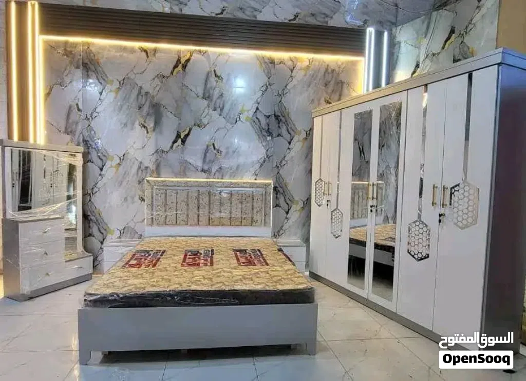 اثاث منزلي غرف نوم ملكي اليمن صنعاء عند بريد الأربعين اللي في نقم سعوان من افضل انواع الخشب الماليزي
