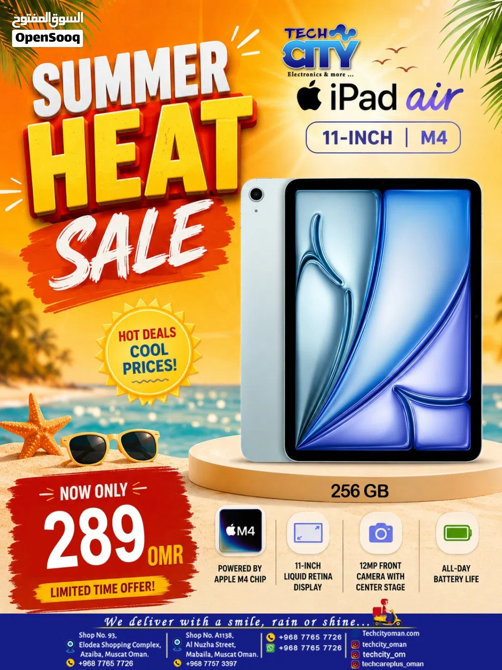 Brand New Apple iPad Air 11" M4 256GB – Special Offer 289 OMR Warranty Available