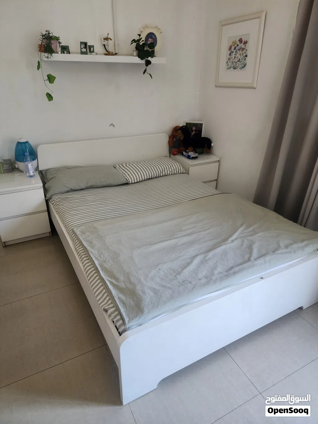 IKEA BEDROOM SET 3 Items bed (side table)+ Cupboard + Dressing table for only 50KD
