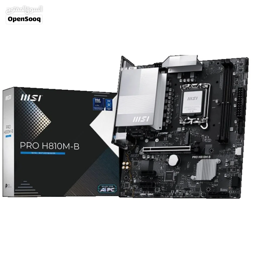 مذربورد ام اس اي برو لمعالجات انتل الجيل 15 - كور الترا - MSI PRO H810M-B/DDR5 LGA 1851 MOTHERBOARD