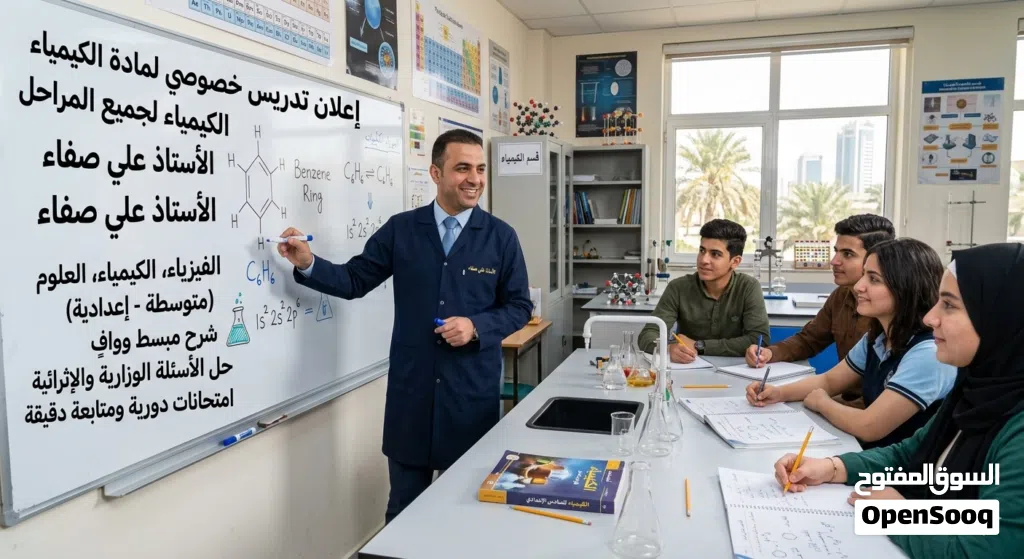 تدريس خصوصي لمادة الكيمياء لجميع المراحل