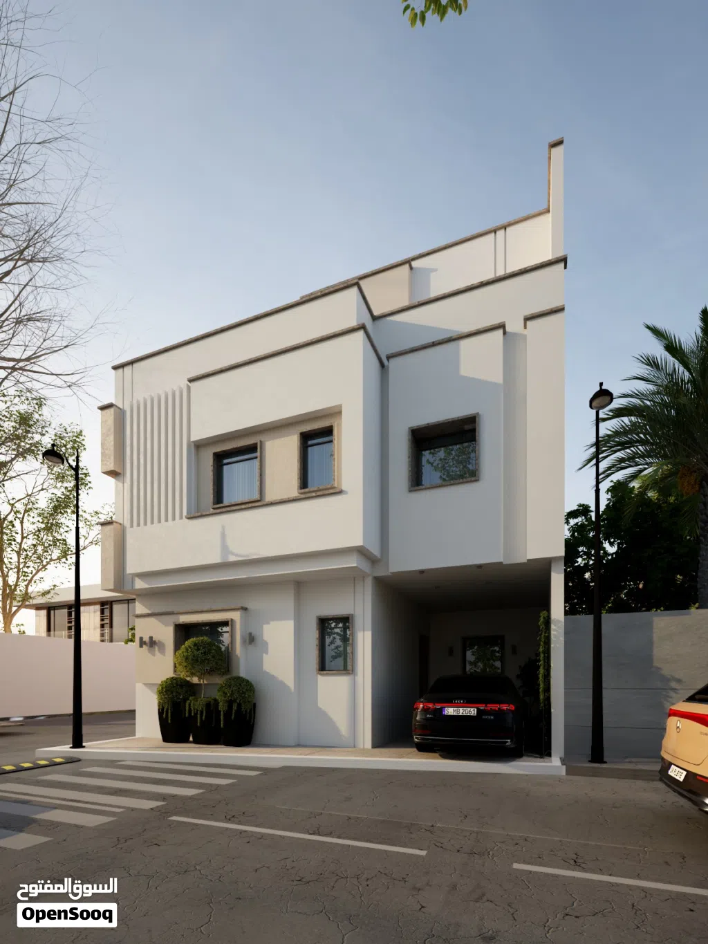 عمارة للبيع 3 شقق مفصولات نظام فيلا واجهتين
