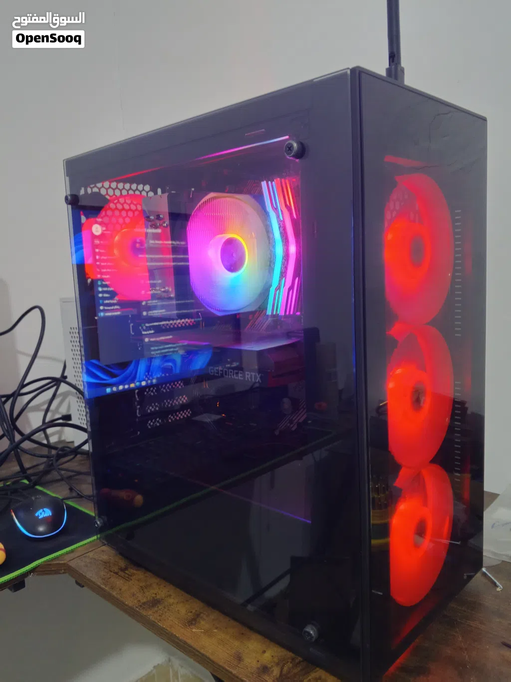 تجميعة RTX 3060 للبيع نظيفة ومعالج i5 الجيل العاشر ممتازه للتصميم والالعاب مع ضمان