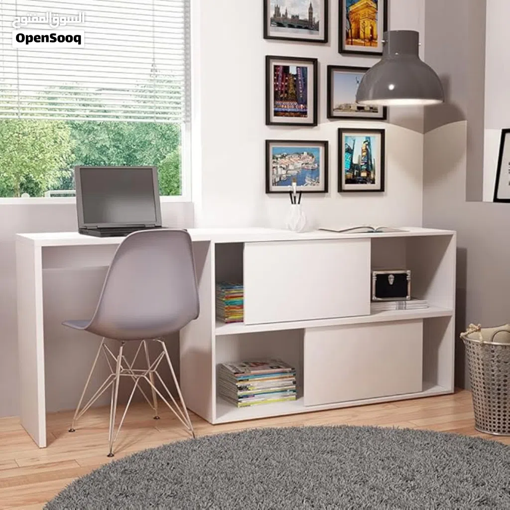 (للدراسة، المكتب المنز) L-مكتب جديد حرف L-Shape Desk (Study, Home-Office, Computer Desk)