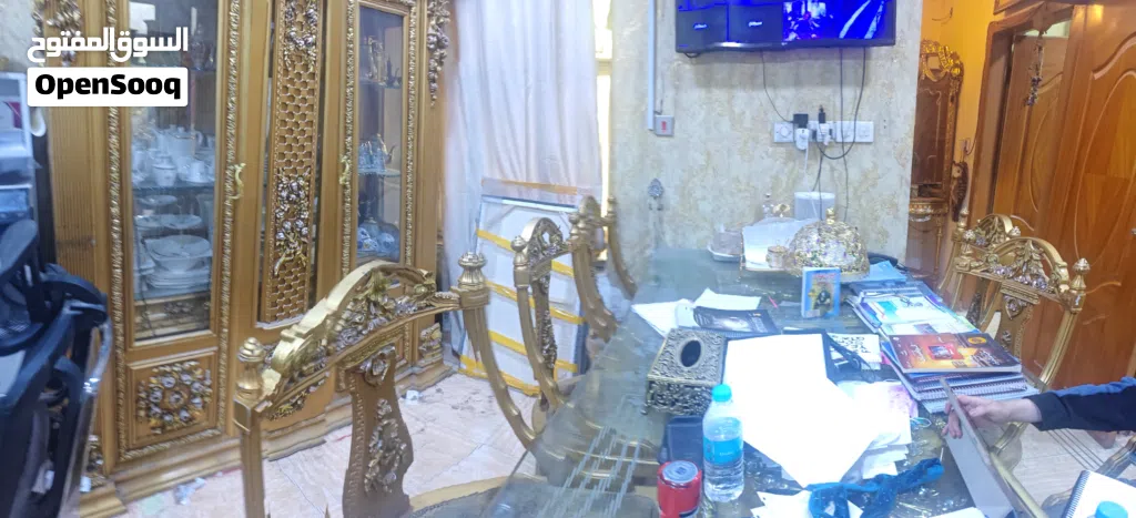 للبيع قنفات خشب زان المصري الاصلي + غرفة طعام متكاملة بسعر مناسب