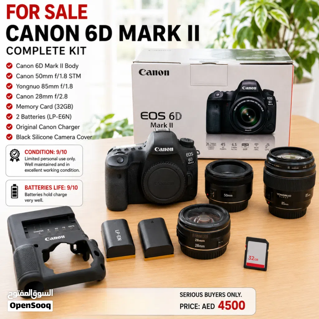 Canon 6d mark 2 with full filming kit
