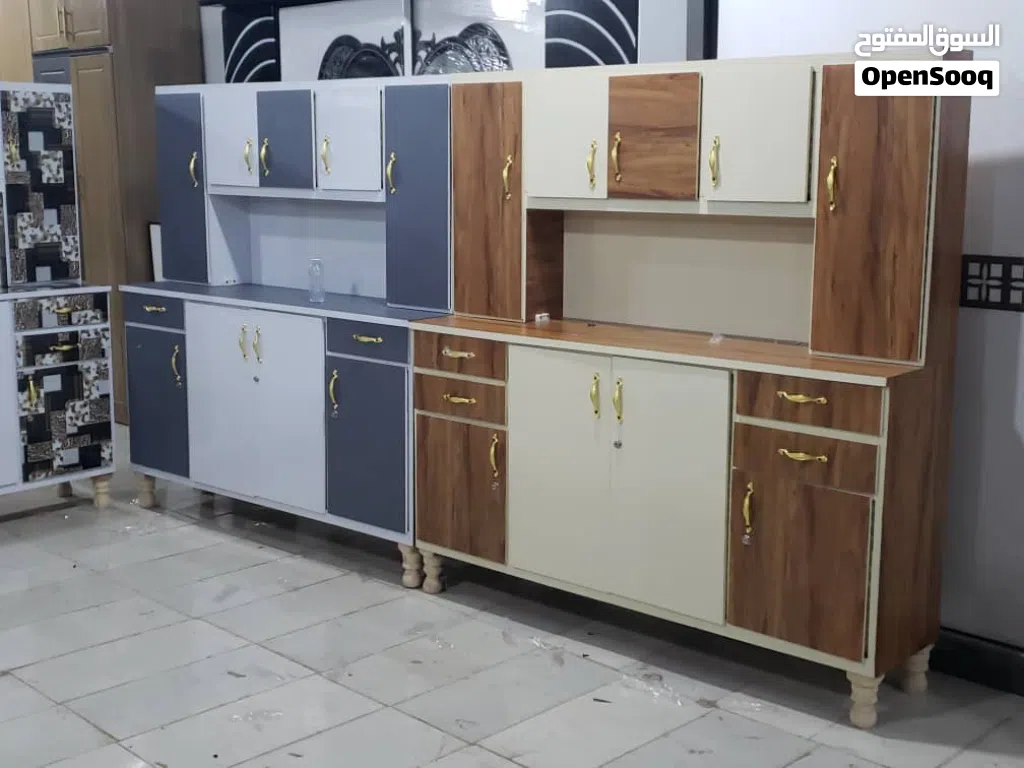 دواليب مطبخ فرميكه رووووعه خشب ابلكش وام دي اف 4فتحات مترو60 في مترو65