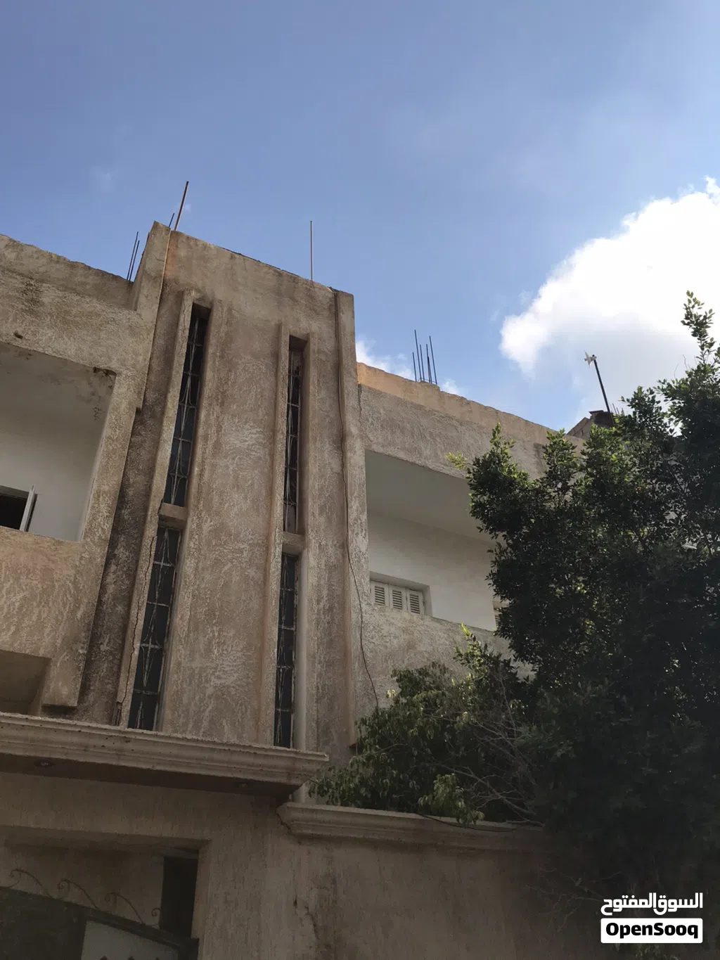 منزل طابقين تالت قيد الانشاء مسقوف 200