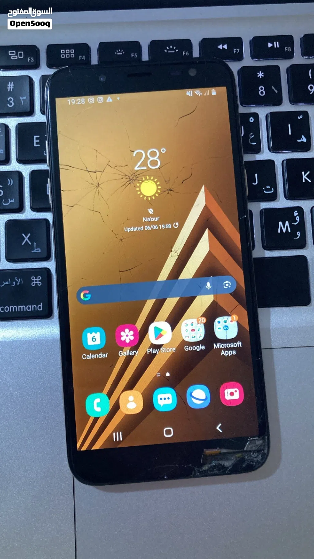 Samsung A6 - بشغل خطين + بنزل تطبيقات