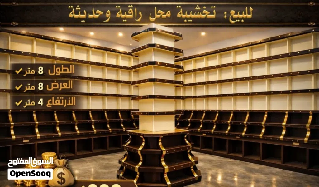 تخشيبه محل راقيه للبيع تخشيبه محل جمله سوبر وحديثه
