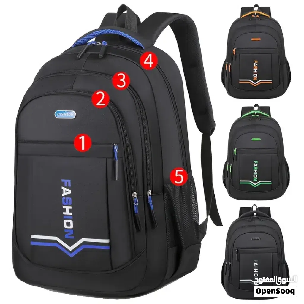 حقيبةكبيرة ممتازة ، للدراسة والسفر ، وبحجم اللابتوب ، فقط 35 درهما Excellent large bag, suitable fo