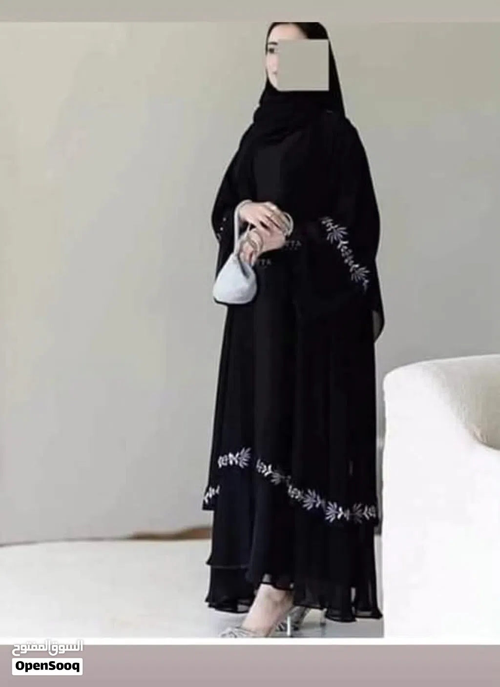 تكرار عباية قطعتين شيفيون تطريز مقاسات من 1 ل 6 Z