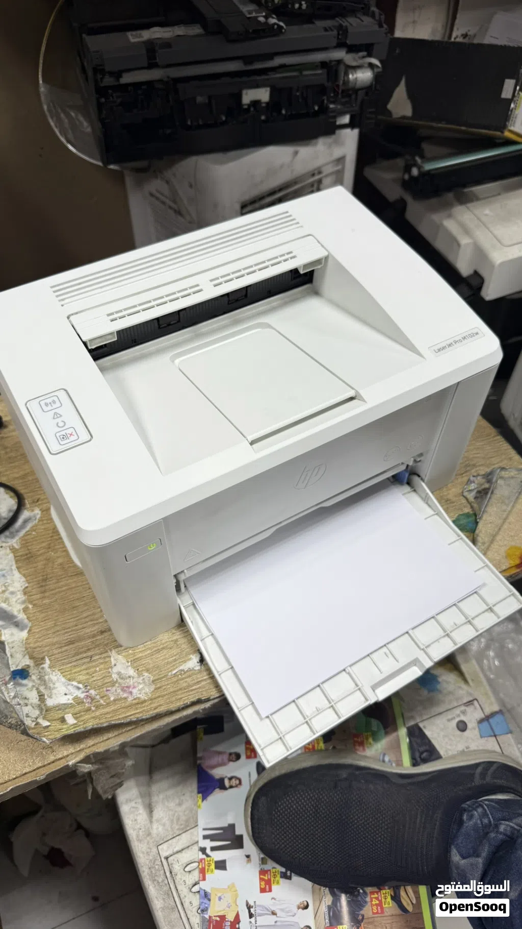 طابعة ليزر HP LaserJet M102w تطبع بالجوال، مع حبر جديد