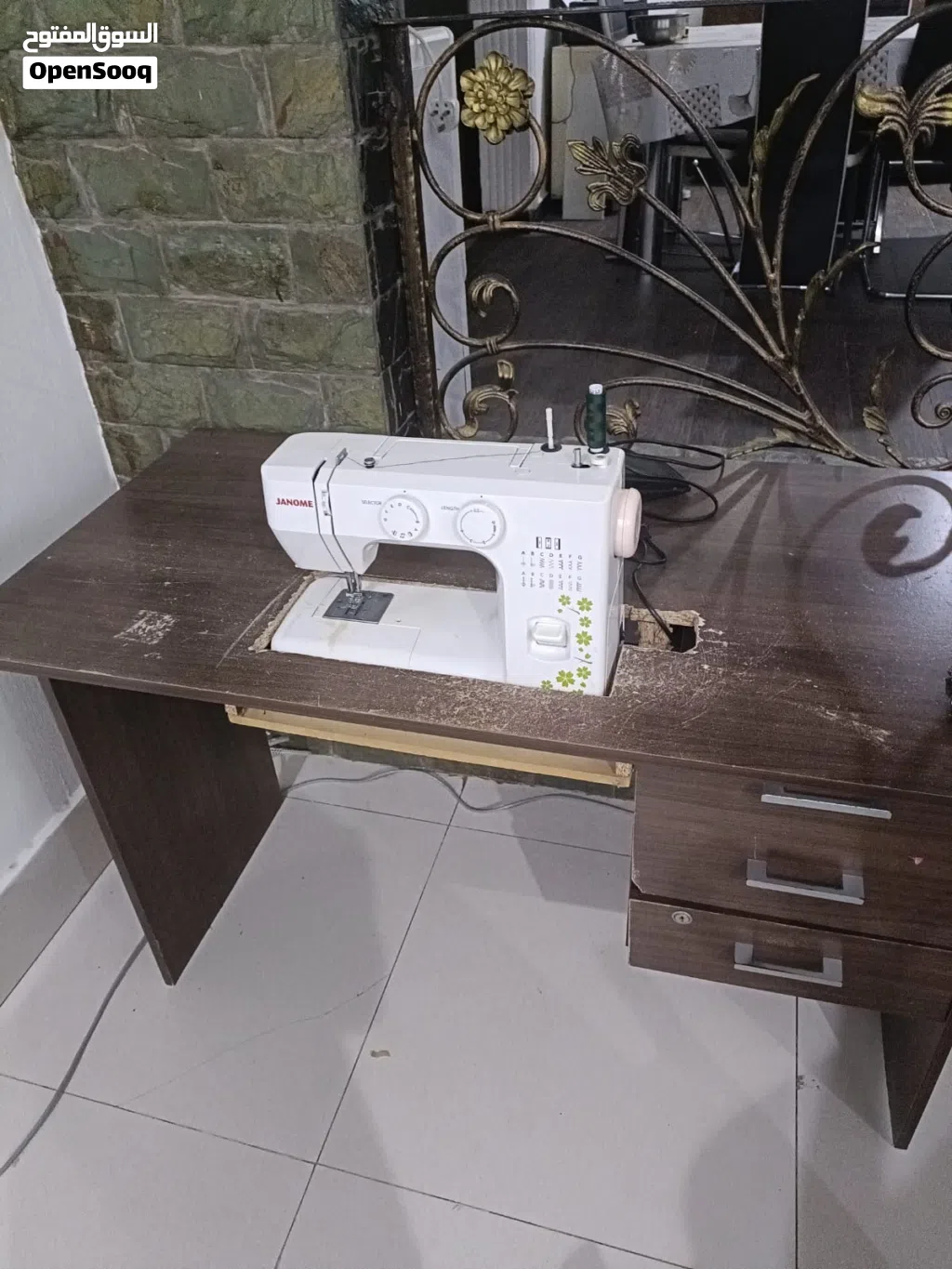 Janome Sewing Machine With Customized Stitching Table For Sale