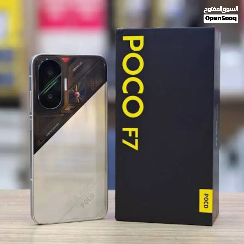 للبيع وحش الألعاب POCO F7 لون سلفر مميز (Cyber Silver) بحالة الوكالة مع كامل أغراضه