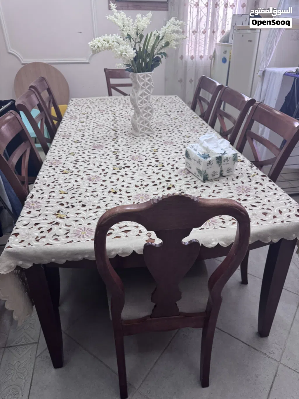 طاولة سفرة طعام جدة 8 كراسي