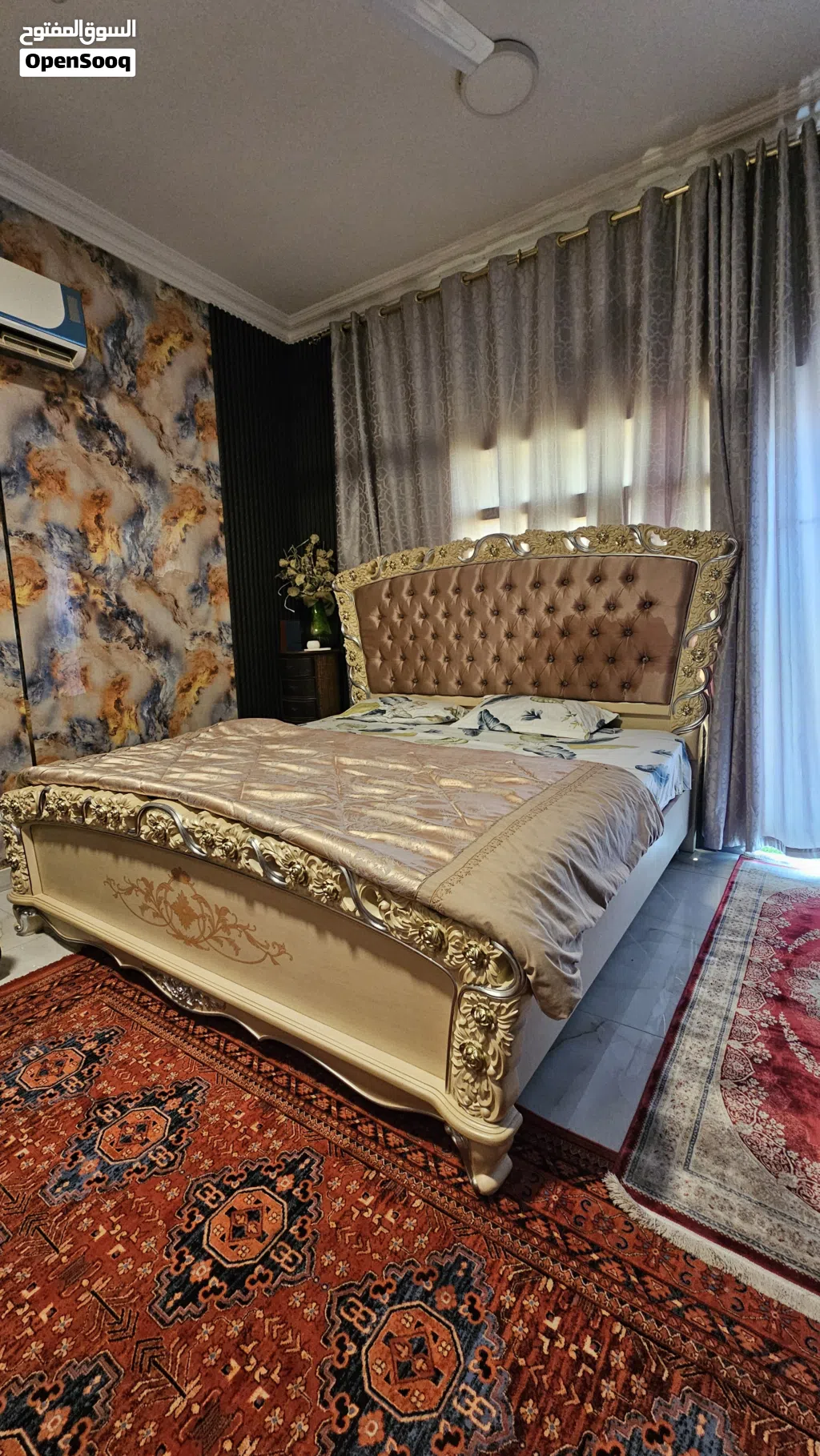 سرير نوم دبل شبه جديد