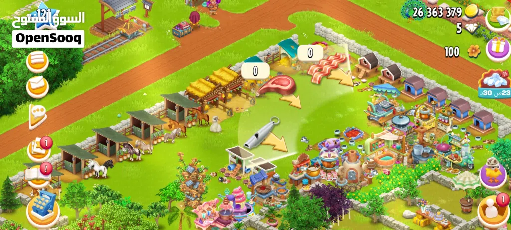حساب لعبه مزرعه hay day