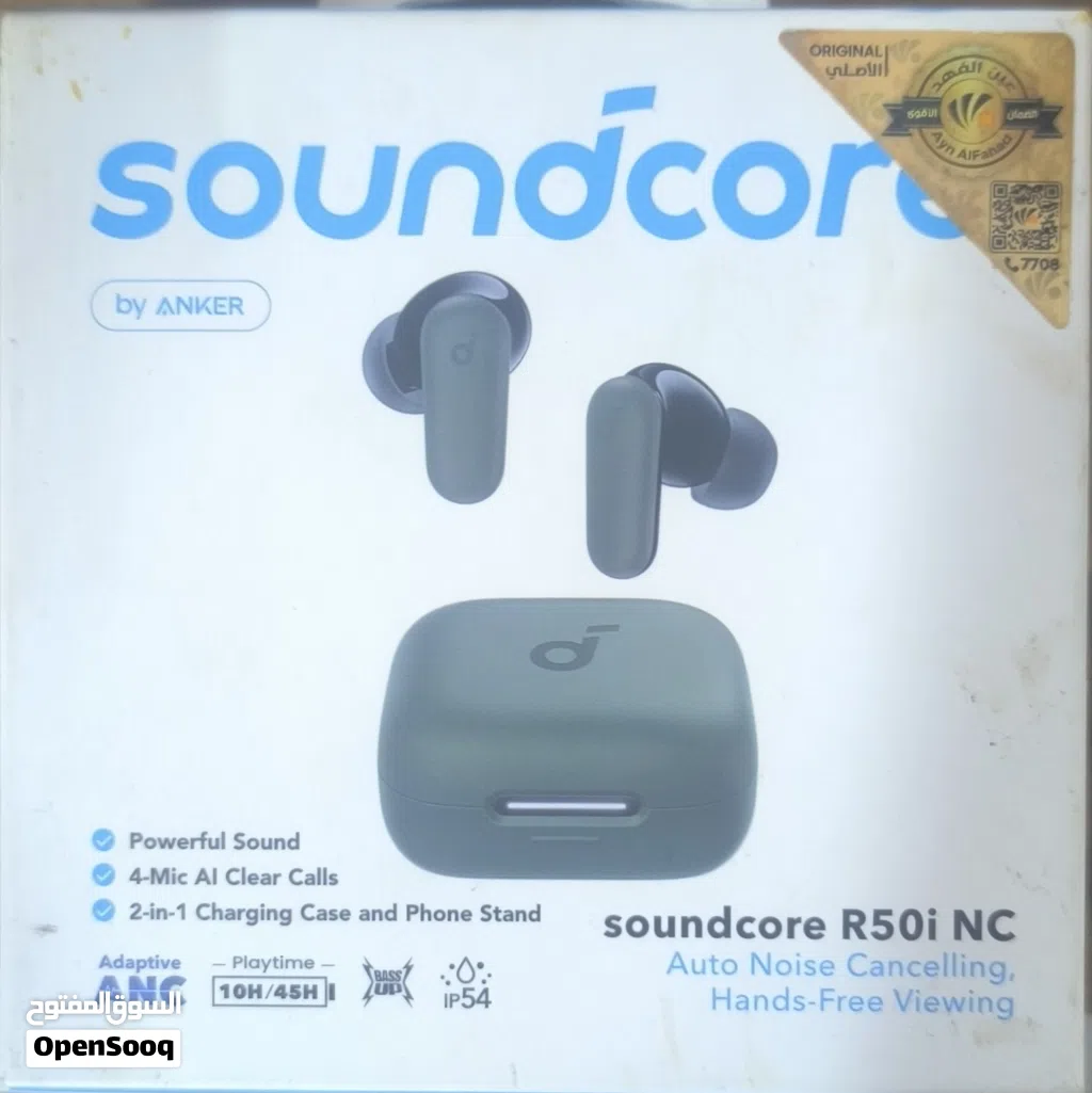 سماعة انكر Soundcore R50i NC الأصلية - عزل ضوضاء ونظافة 100%