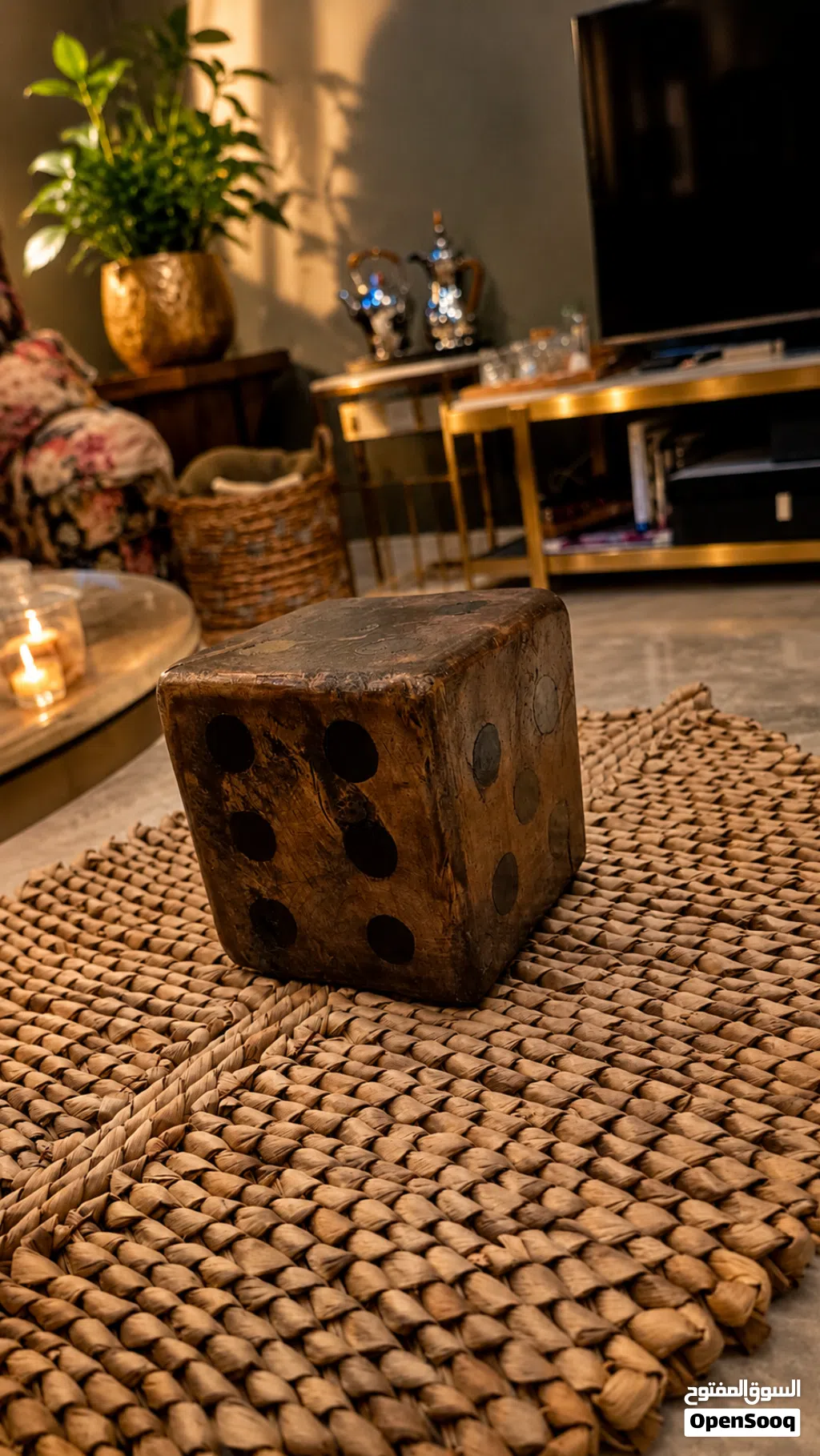 handmade wooden dice decor