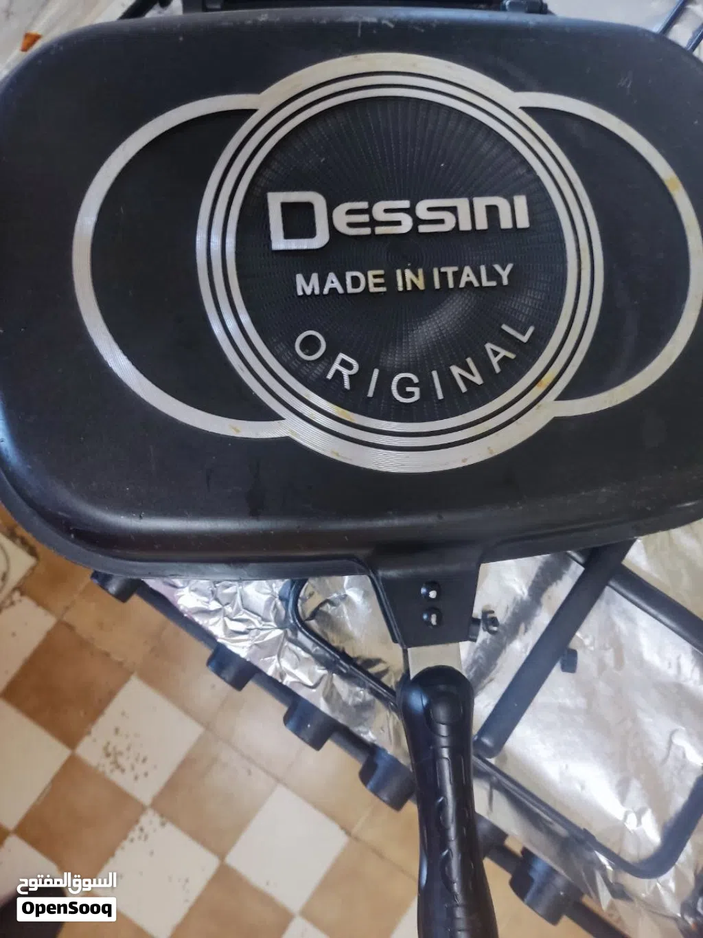 شواية مقلاة وجهين مزدوجة صينية خبز مربعة اصلية صناعة ايطالية Destiny