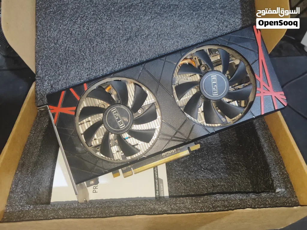 كرت شاشة rx 580 8gb 2048sp عاطل فحم