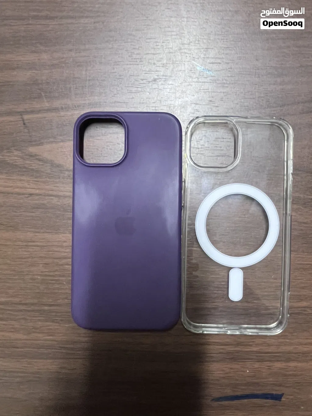 iPhone 13 MagSafe Clear Case + Silicone Case Bundle (Good Condition)