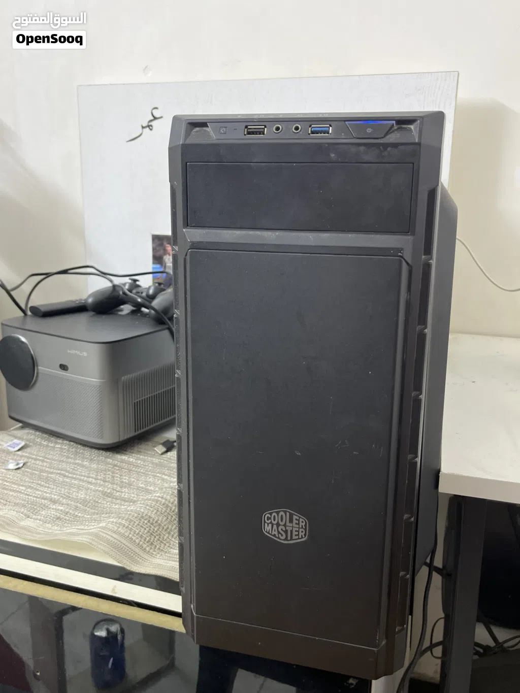 Pc المواصفات i5 6600 Rx580 Ram:8 ddr4 SSd:1t Hdd:1t البورد :h110 Powr :400 Fan:4