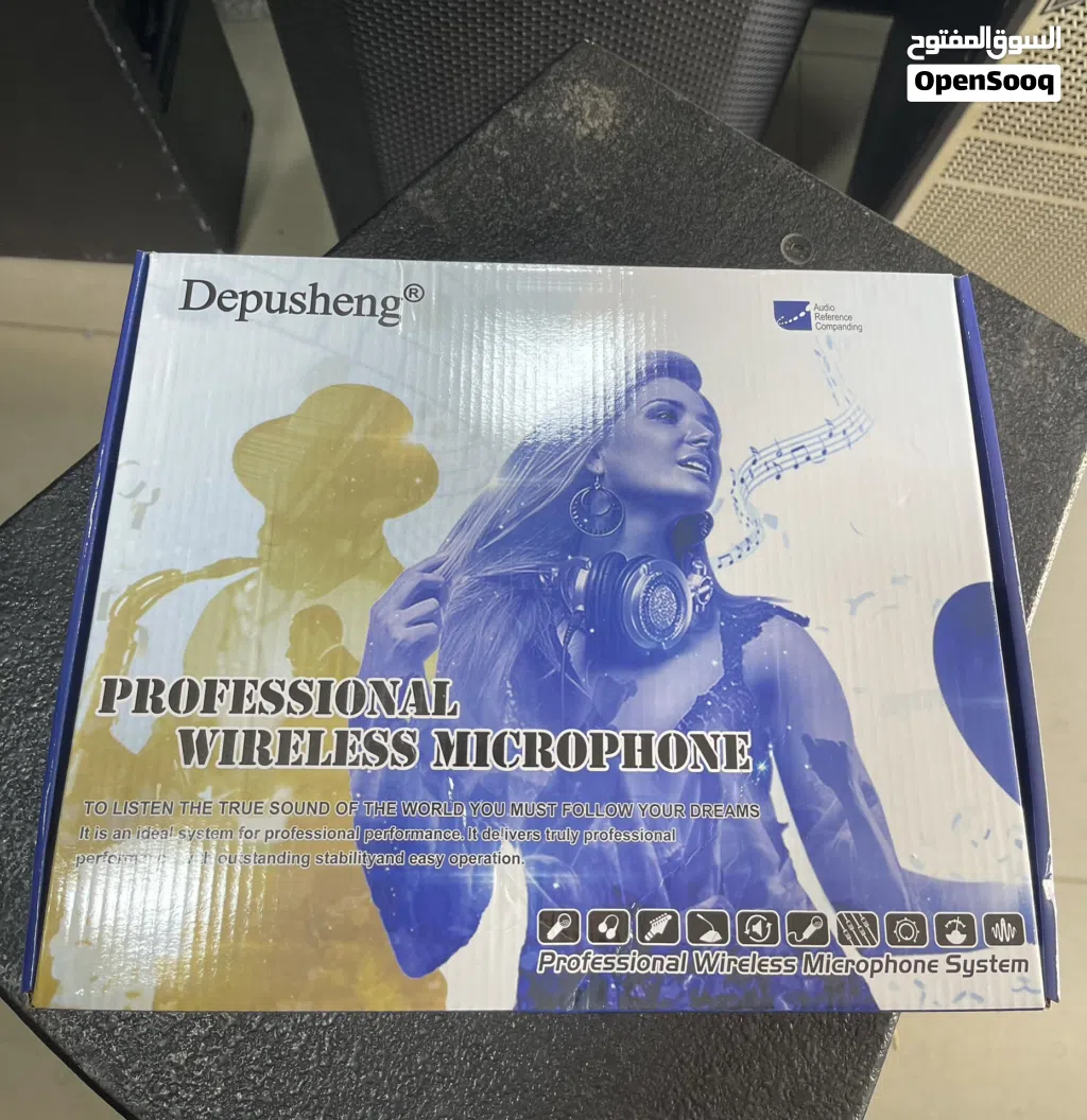 Depusheng wireless microphone double مايك لاسلكي دبل احترافي جديد نوع depusheng